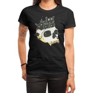 Skull full of Black Cats Printed Tee